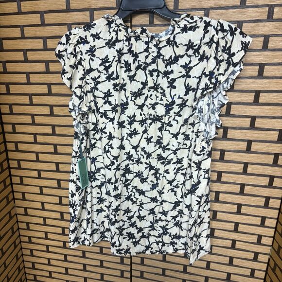 Terra & Sky Tan Floral Blouse Size 3X - Picture 2 of 7